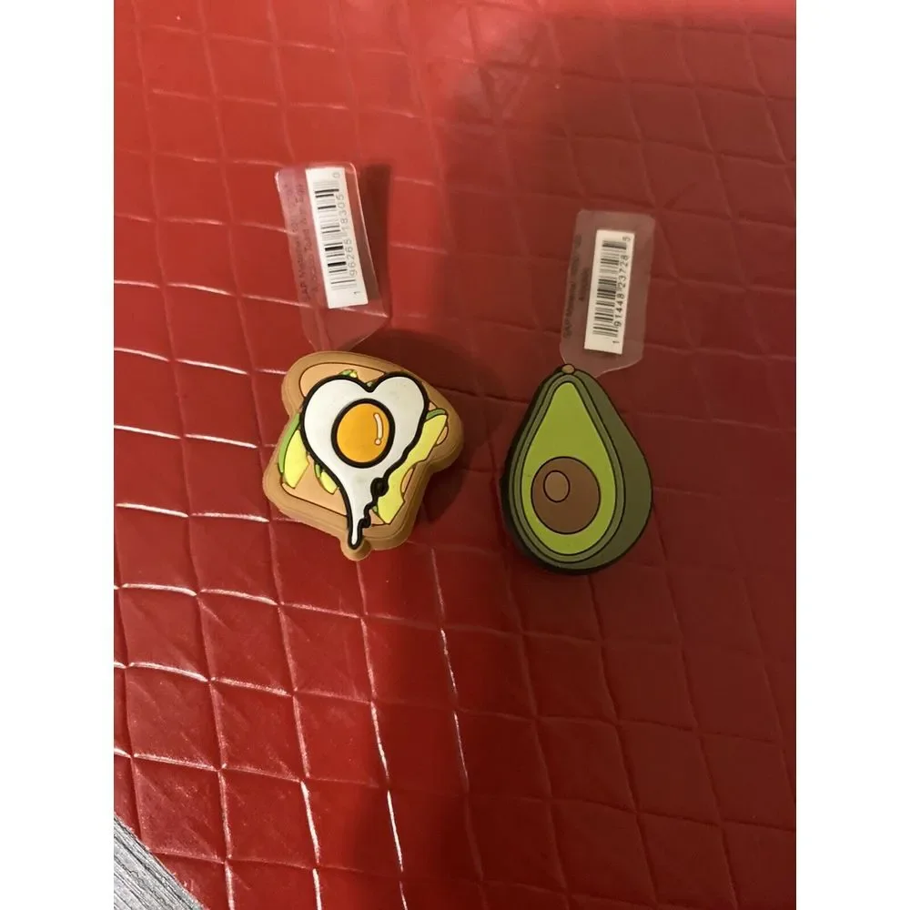 (2) CROCS JIBBITZ Charms - Avocado with‎ Egg & Avocado- Set of 2